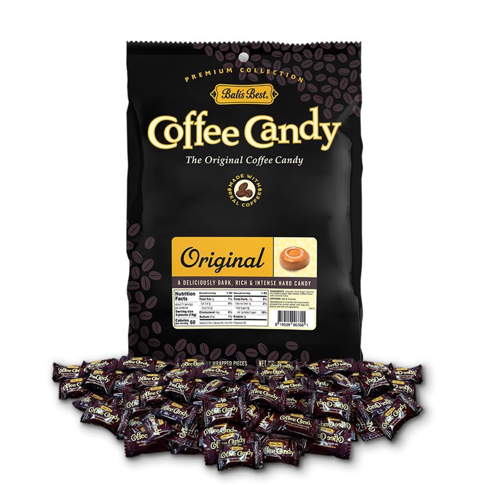 Balis Best Coffee Candy, Original Coffee Flavor, 2.2lb Bag - 280 Pieces | Perfect for Boosting Energy Anytime, Ideal for Sharing and Thoughtful Gifting to Coffee Enthusiasts