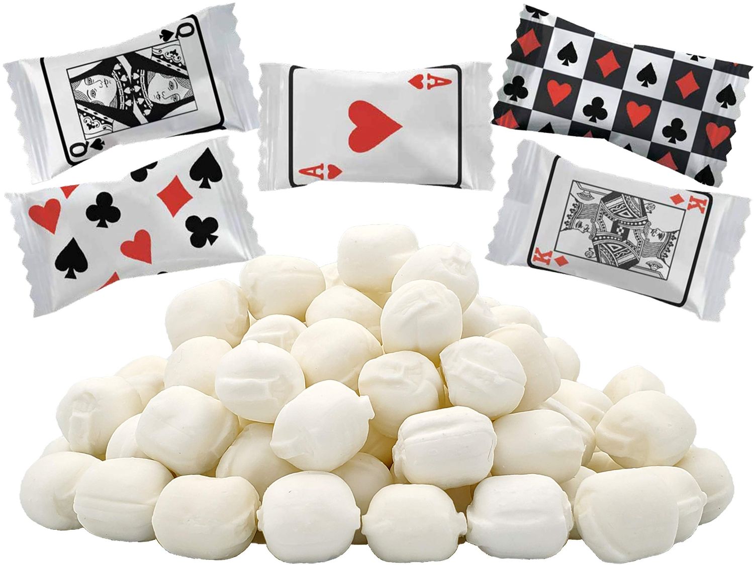 Fruidles Card Games Buttermints, Mint Candies, After Dinner Mints, Butter Mint Candy, Fat-Free, Kosher Certified, Individually Wrapped (55 Pieces)