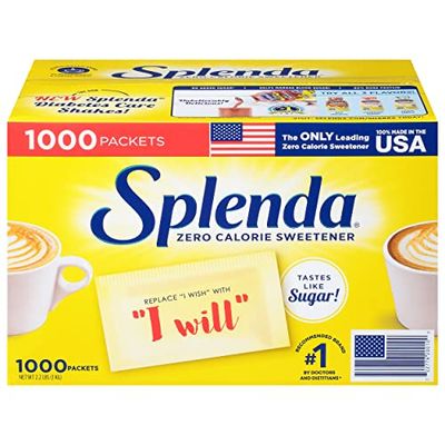 Splenda No Calorie Sweetener Value Pack, 1000 Individual Packets, 2.2 lbs,1000 Count (Pack of 1)