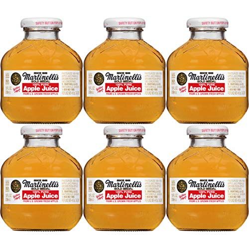 Martinelli&#39;s Gold Medal, 100% Apple Juice, 10oz Glass Bottle (Pack of 6, Total of 60 Oz)