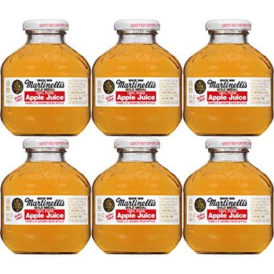 Martinelli&#39;s Gold Medal, 100% Apple Juice, 10oz Glass Bottle (Pack of 6, Total of 60 Oz)
