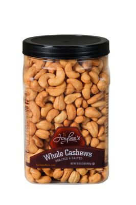 Cashews Roasted Salted - 32 oz 2 lbs | Whole Cashew Nut | Healthy Protein Snack | Natural Keto &amp; Vegan Diet Friendly | Great for Cooking, Baking, Salads | Kosher | Jaybee&#39;s Nuts