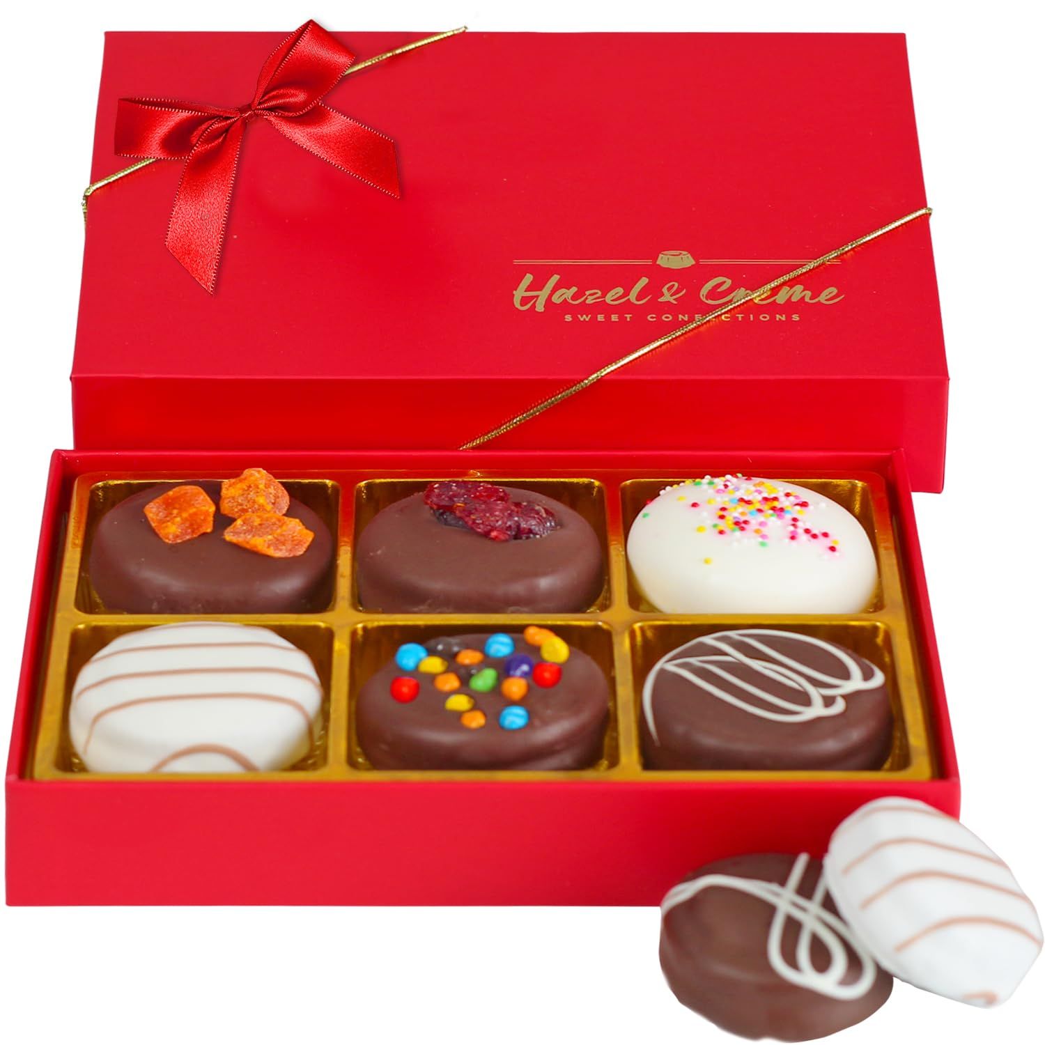 Holiday Cookies Gift Box - Anniversary Chocolate Gifts - Gourmet Food Gift - Vegan Food Gift for Him &amp; Her - Chocolate Cookie Gift Basket - Sympathy, Corporate, Birthday Gift Men &amp; Women