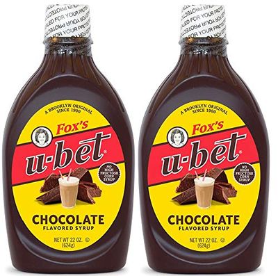 Fox&#39;s U-Bet Original Chocolate Flavor Syrup, 22 Ounce (Pack of 2)