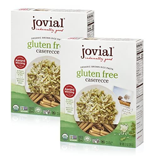 Jovial Whole Grain Brown Rice Caserecce Pasta - Pasta Caserecce, Caserecce Pasta, Whole Grain Pasta, Organic Pasta, Gluten Free, Dairy Free, Brown Rice Pasta, Made in Italy - 12 Oz, 2 Pack