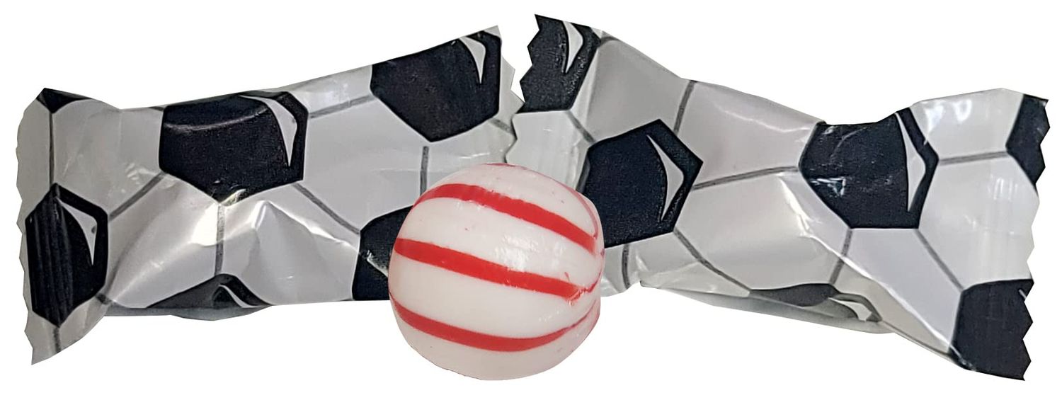 Soccer Themed Peppermints 100 Count Wrapped - Mint Candy