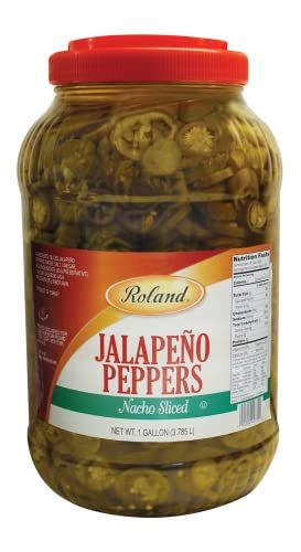 Roland Foods Nacho Sliced Jalapeno Peppers, Specialty Imported Food, 1 Gallon, Pack of 1