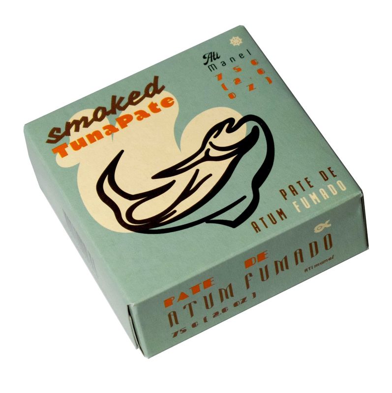 Portuguese Smoked Tuna Pate | B Vitamins, Omega-3 | Tinned Seafood by Ati Manel | 1 x 75g Cans