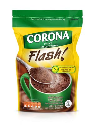 Corona Flash Instant Drink Mix, Amazing Texture &amp; Flavor, 100% Pure Cocoa, Enjoy Anytime,7.05 Ounce (Pack of 1)