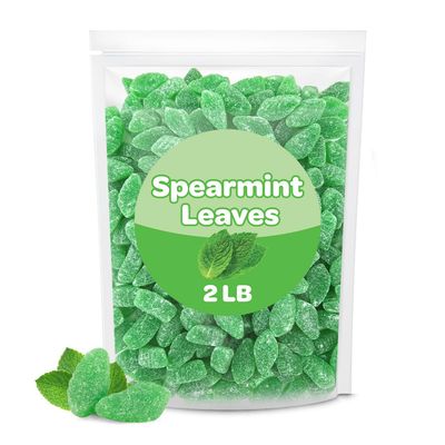Spearmint Leaves 2-Pound Bag, Christmas Jelly Candy