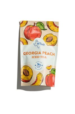 HTeaO Iced Tea Sachets - Georgia Peach Black Tea Mix for Instant Ice Tea - 4 Gallons Per Package - Real Texas-Style Flavored Iced Tea in 5 Minutes (Pack of 8 Sachet Bags)