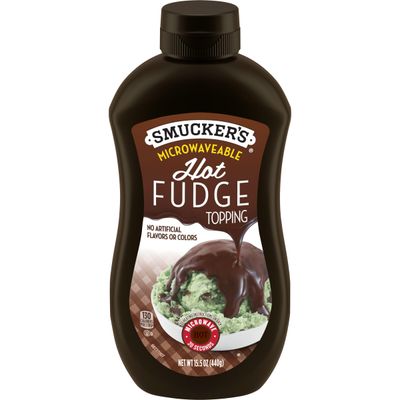 Smucker&#39;s Hot Fudge Topping, 15.5 Ounces (Pack of 6), Microwavable Squeeze Bottle