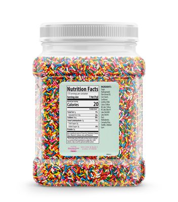 Unpretentious Rainbow Sprinkles (4 Cups) Colorful Jimmies, Decorative &amp; Fun Dessert Topping for Baking
