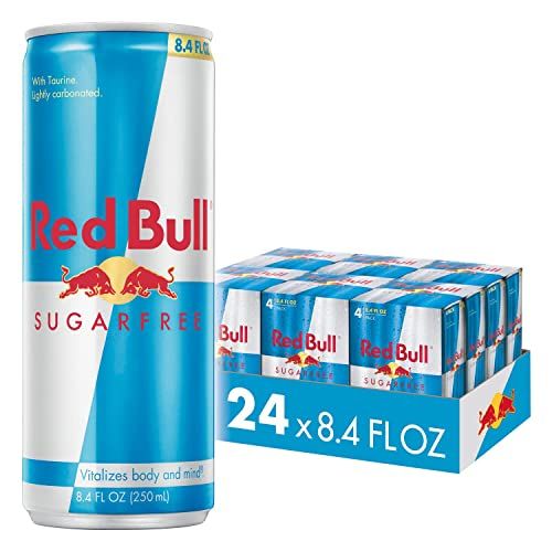 Red Bull Sugar Free Energy Drink with 80mg Caffeine plus Taurine &amp; B Vitamins, 8.4 Fl Oz, 6 Packs of 4 Cans (Pack of 24)