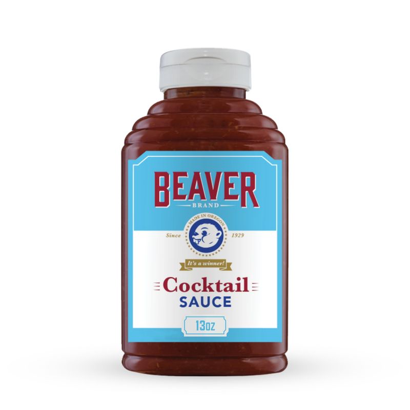 Beaver Cocktail Sauce with Fresh Grated Horseradish, 13 oz squeeze bottle