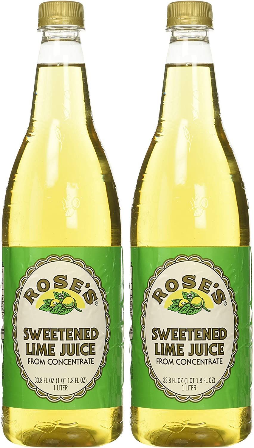 Rose&#39;s Lime Juice - Sweetened, 1 Liter (33.8 Fluid Ounces) Plastic Bottle (Pack of 2)