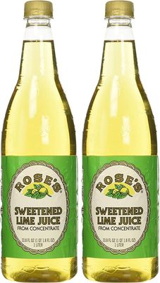 Rose&#39;s Lime Juice - Sweetened, 1 Liter (33.8 Fluid Ounces) Plastic Bottle (Pack of 2)
