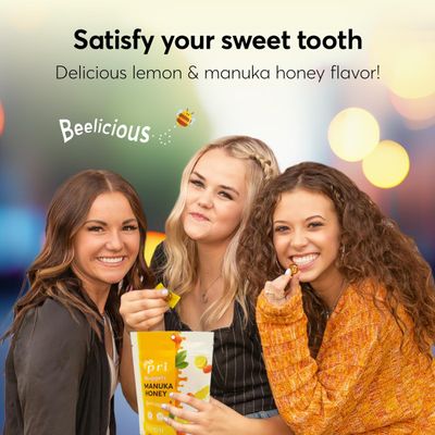 P.R.I Manuka Honey &amp; Lemon Nuggets, Sweet and All Natural Hard Candy Treat, 3.5oz