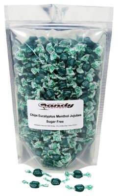 Chips Eucalyptus Menthol Jujubes Sugar Free 1 Pound Bag
