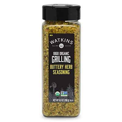 Watkins 1868 Organic Grilling Buttery Herb Seasoning, Bulk 9.8 oz (Pack of 1)