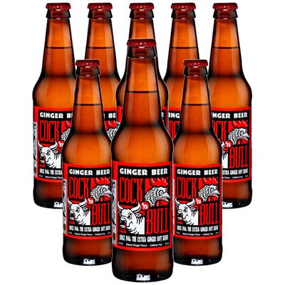 Cock n Bull Ginger Beer 8 Pack 12oz Soda Bottles - Ideal Mixer for Cocktails, Mocktails, and Bartenders - Premium Quality for Perfect Mixed Drinks - Refreshing Flavor Profile- Made In USA