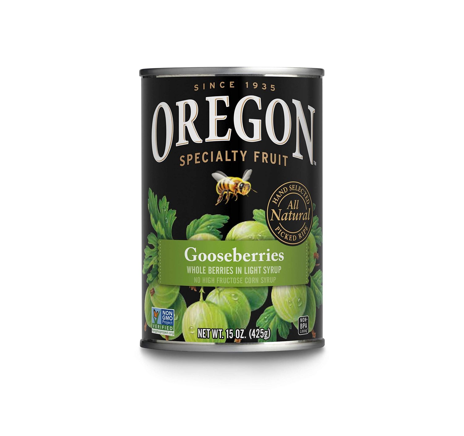 Oregon Fruit Gooseberries in Light Syrup - 15 oz