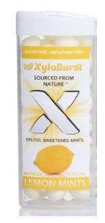 XyloBurst - Xylitol Mints | Sugar Free Breath Mints for Oral Health | Gluten Free, Vegan, Keto Friendly | Aspartame Free Mints | Lemon | 60 Count Jar, 8-Pack