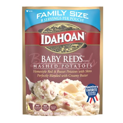 Idahoan Baby Reds Mashed Potatoes Family Size, 8.2 oz (Pack of 8)
