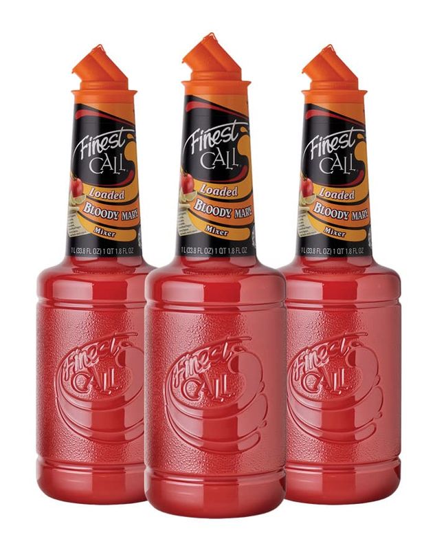Finest Call Premium Loaded Bloody Mary Drink Mix, 1 Liter Bottle (33.8 Fl Oz), Pack of 3