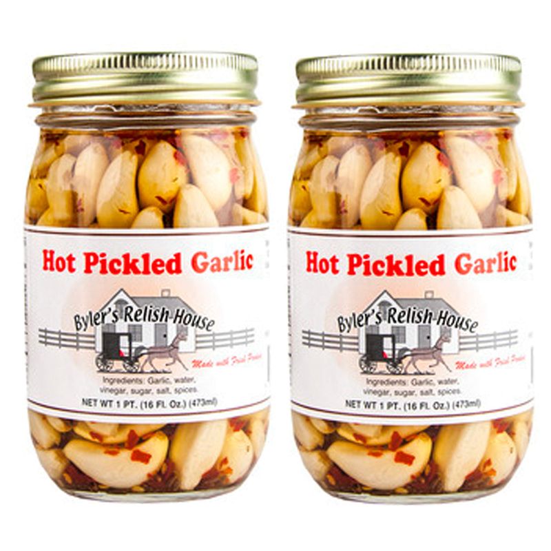 Byler&#39;s Hot Pickled Garlic (2 Pack)