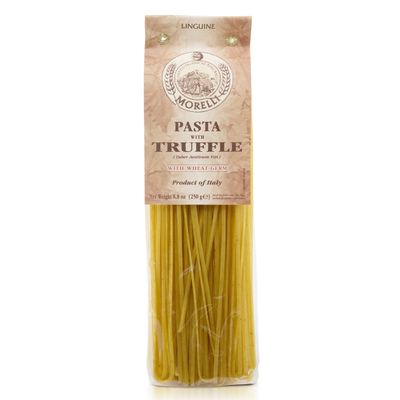 Morelli Italian Pasta Truffle Linguine - Gourmet Pasta - Handmade in Small Batches - Imported from Italy - Durum Wheat Semolina Pasta - 8.8 Ounce / 250g