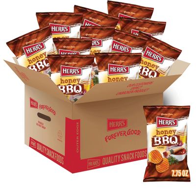 Herr&#39;s Honey BBQ Potato Chips, 7.75 Ounce (Pack of 12 bags)
