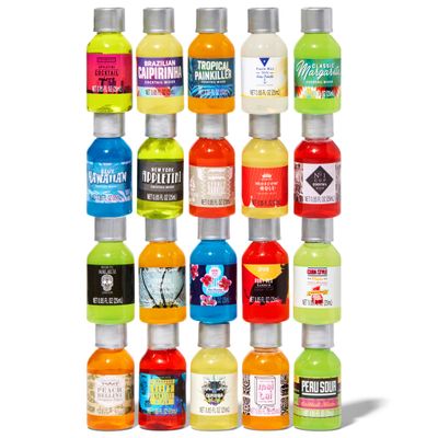 Thoughtfully Cocktails, Mix and Match Mini Sampler Cocktail Mixer Set, Vegan and Vegetarian, Tropical and Classic, Set of 20 (Contains NO Alcohol)