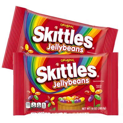 Skittles Jelly Beans, Fruity Chewy Easter Candy, Original Flavors, Great for Basket or Egg Stuffers, Pack of 2-10oz Bags