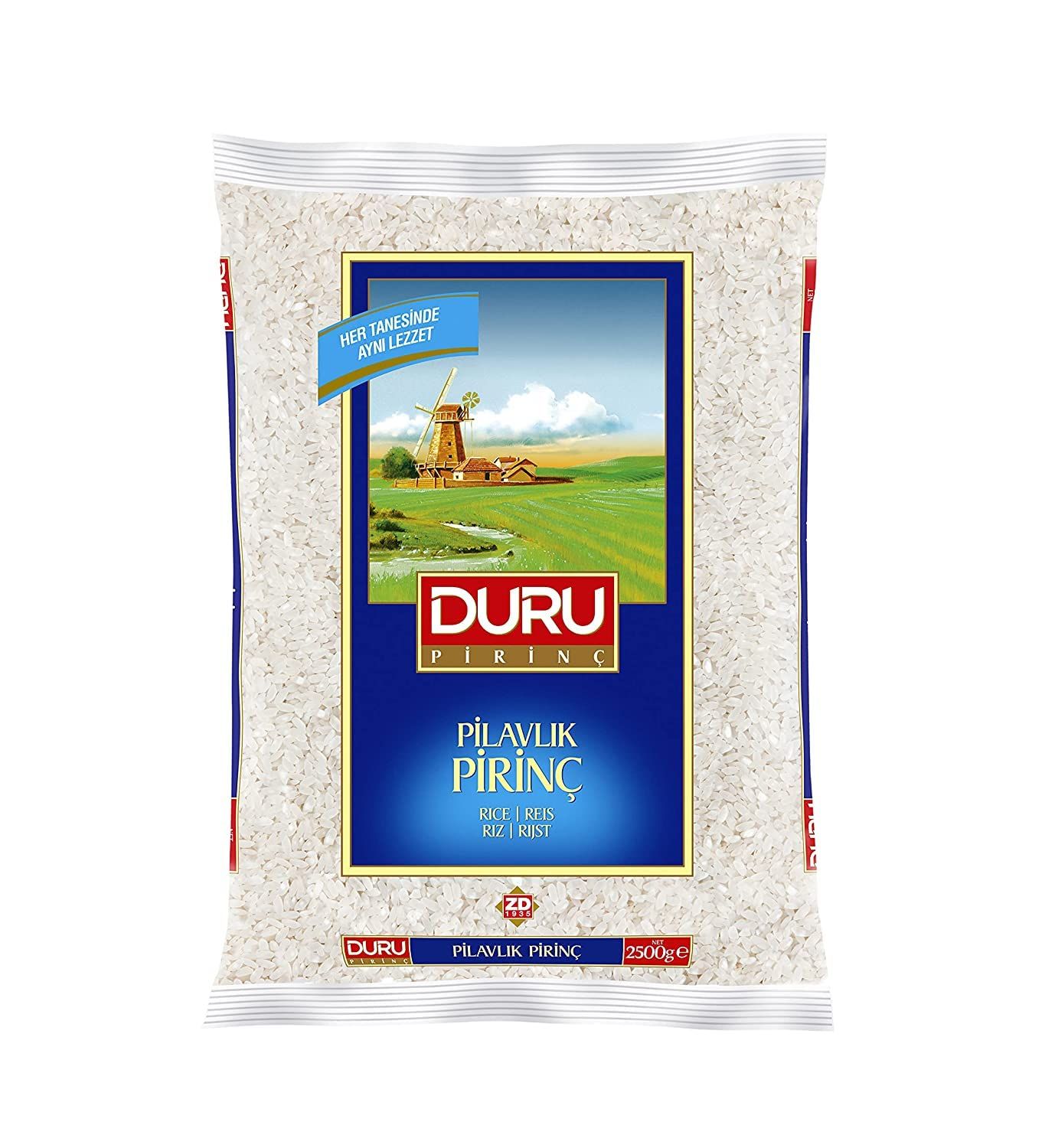 Duru Rice 88.2oz (2500 g), 100% Natural and Certificated, Non-GMO, Great for Pilaf and Vegan Recipes, Gluten Free