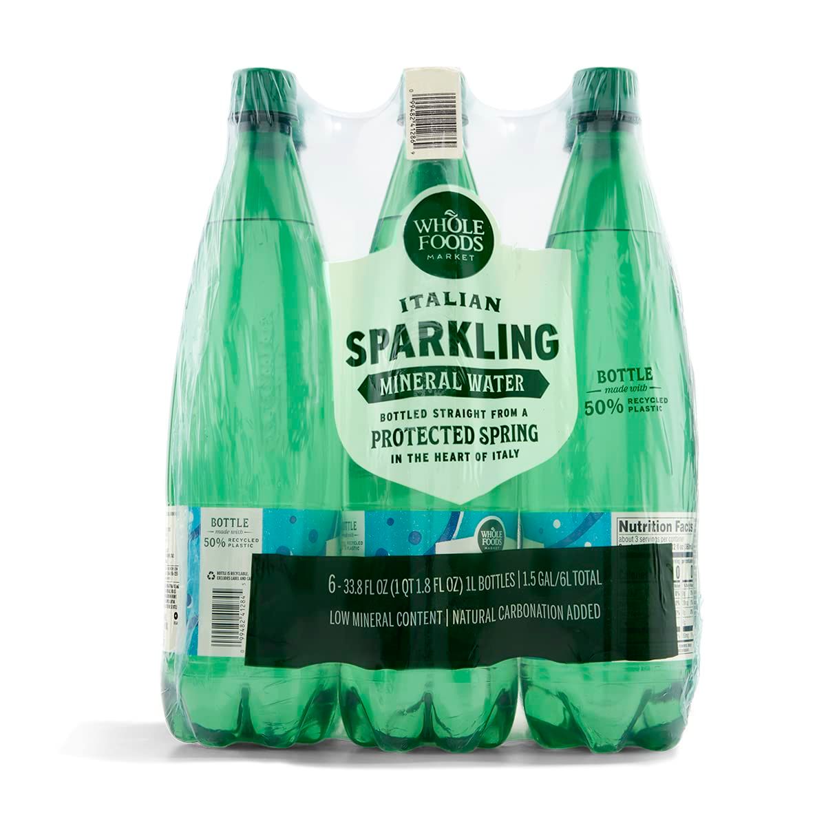 Whole Foods Market, Italian Sparkling Mineral Water 6 Pack, 33.8 Fl Oz