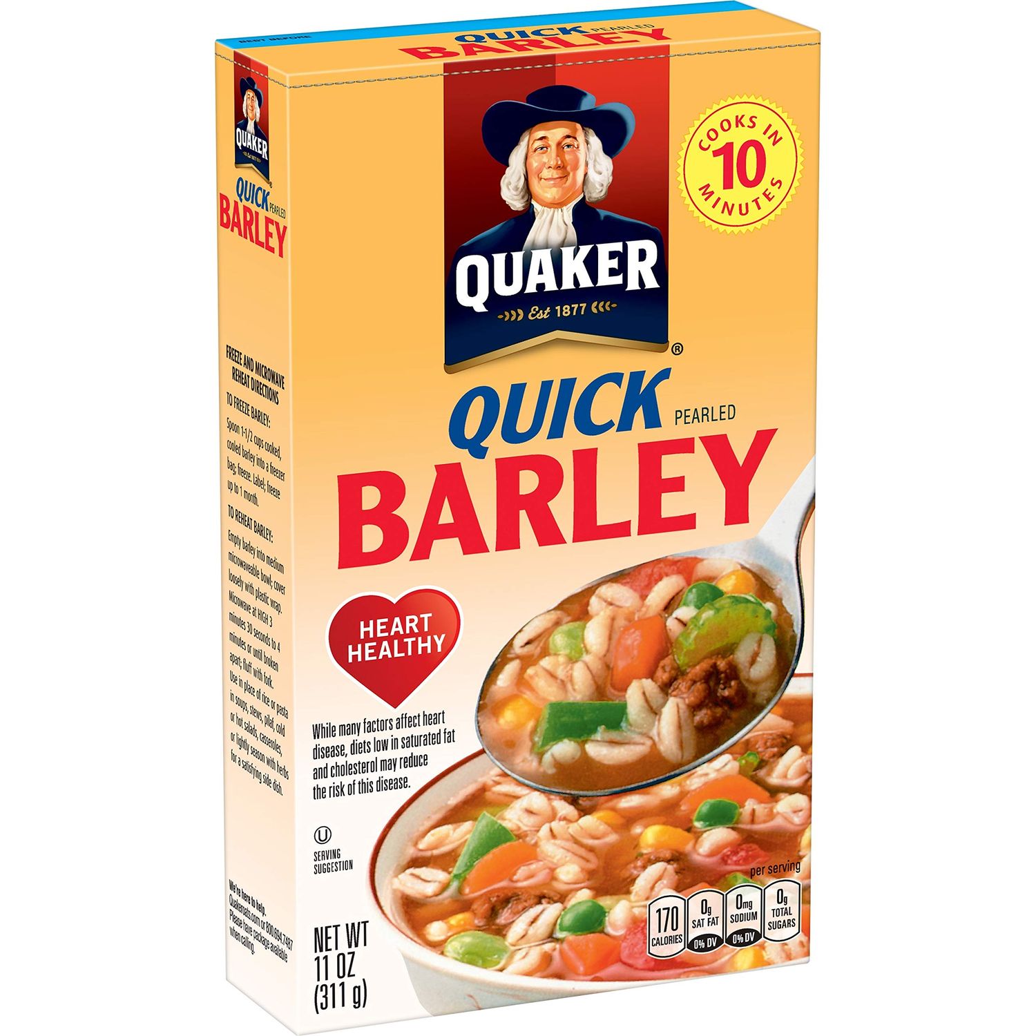 Quaker Quick Barley, 11 Ounce (Pack of 12)