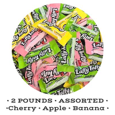 Taffy Assorted Chewy &amp; Tangy Laffy Taffy Bulk Candy Individually Wrapped (ASSORTED 2 LB)