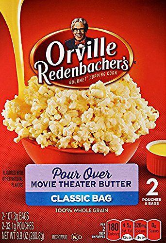 Orville Redenbacher&#39;s Pour Over Movie Theater Butter 2 Count Classic Bag (3 Boxes - 6 TOTAL Bags)