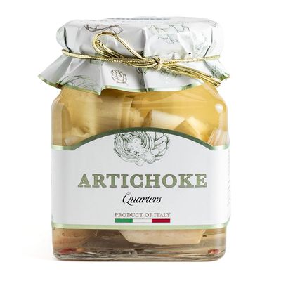 Giusto Sapore Antipasto, Artichokes Quartered in Oil - Non GMO Italian Premium Gourmet Brand - Imported from Italy and Family Owned - 10.23oz