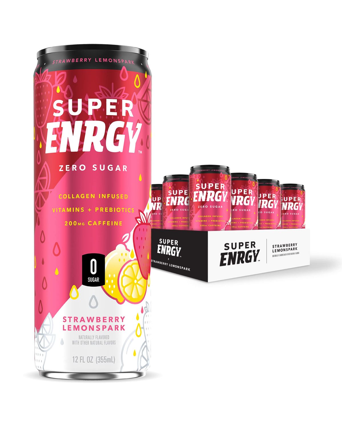 Super ENRGY Healthy Energy Drink - 20 Calories, 12 pack