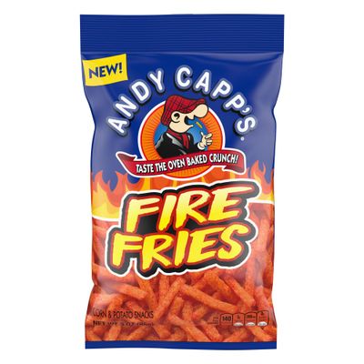 Andy Capp&#39;s Fire Fries, Corn &amp; Potato Snacks, 3 oz.