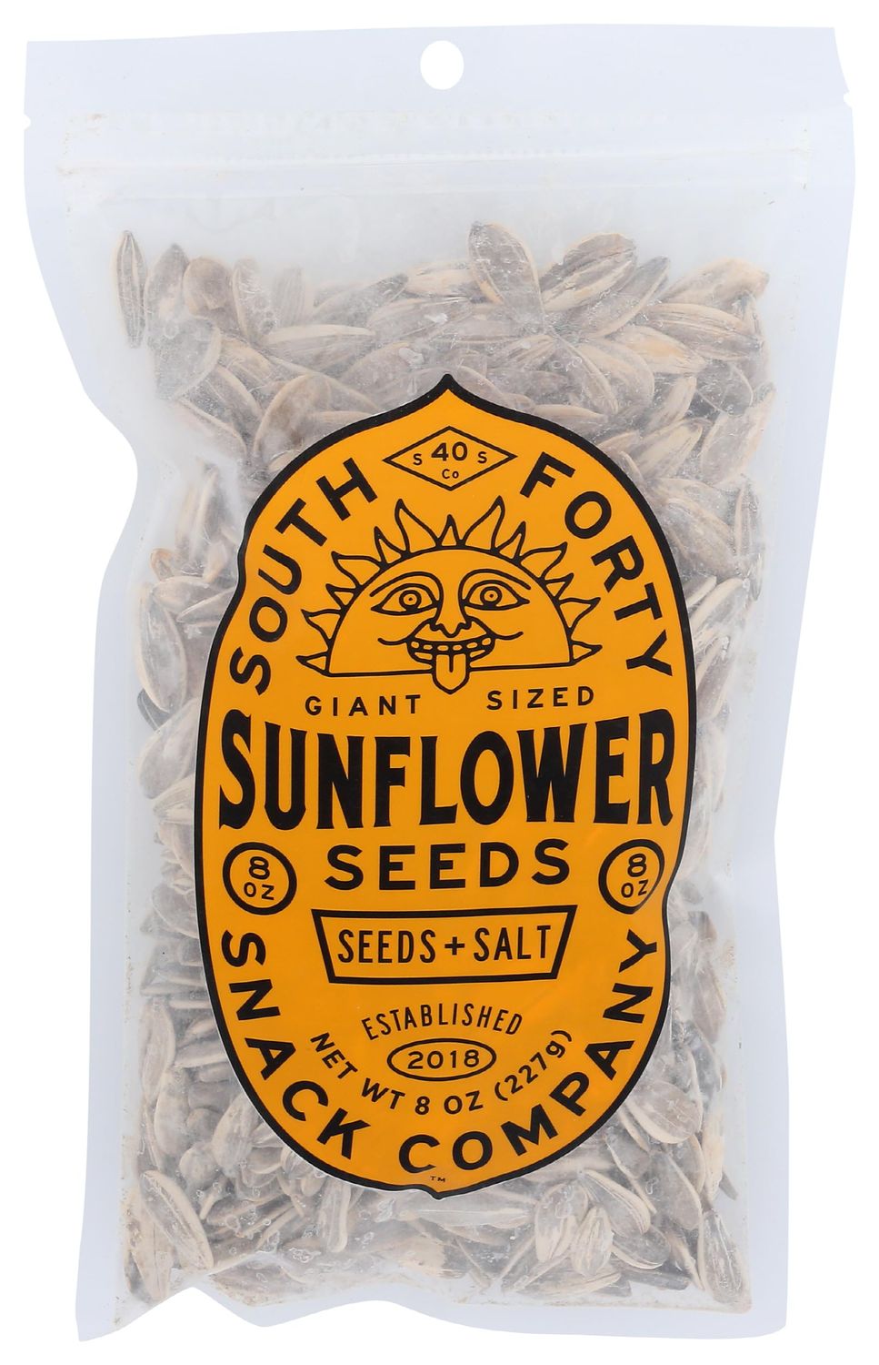 SOUTH 40 SNACKS Giant Sunflower Seeds with Salt, 8 OZ