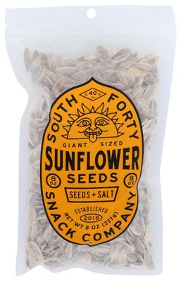 SOUTH 40 SNACKS Giant Sunflower Seeds with Salt, 8 OZ