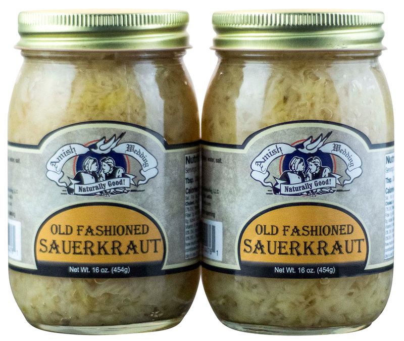 Amish Wedding Old Fashioned Sauerkraut 16 Ounces (Pack of 2)