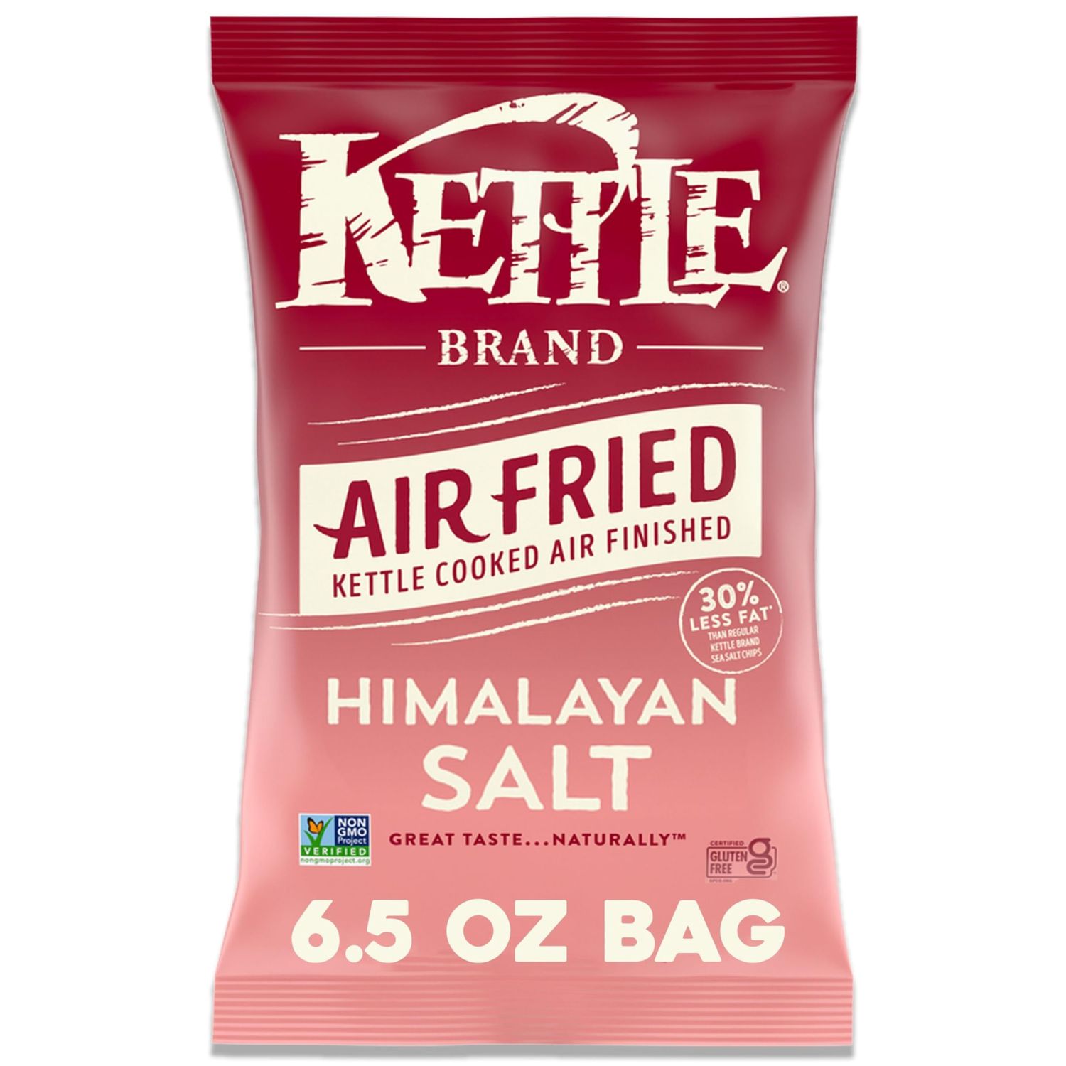 Kettle Brand Potato Chips, Air Fried Himalayan Salt Kettle Chips, 6.5 Oz Bag