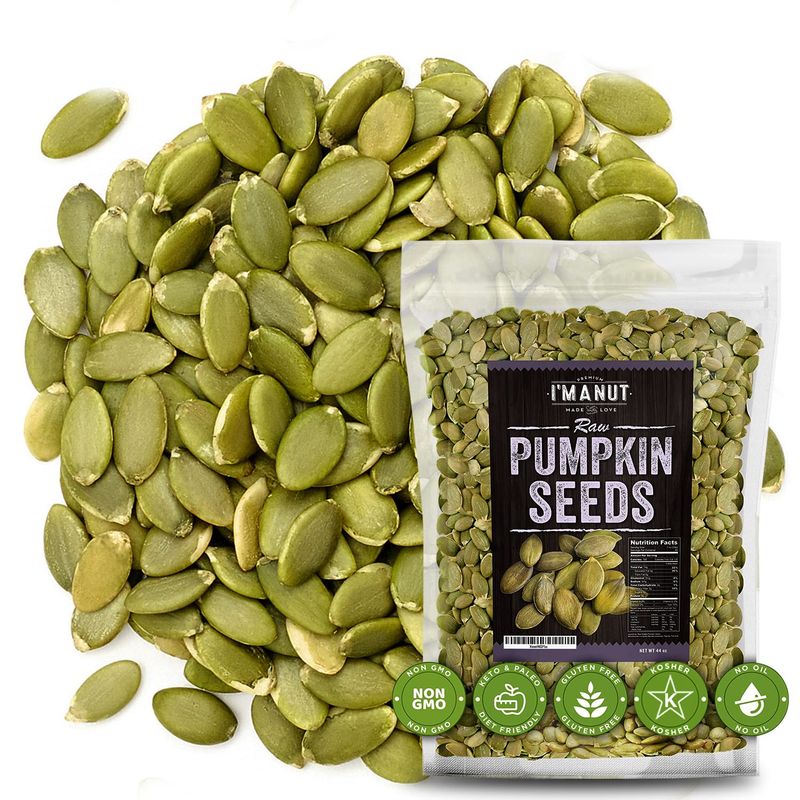 Raw Pumpkin Seeds (Papitas) 48 oz (3 lb) | No Preservatives | Batch Tested Gluten &amp; Peanut Free | Non-GMO | NO PPO | 100% Natural | Resealable Bag | BULK Size | Healthy | Premium Grade