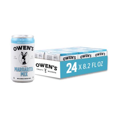 Owen&#39;s Margarita Mix, Premium Cocktail Mixer Made with Real Agave and Lime Juice - 8.2oz Cans (24 pack)