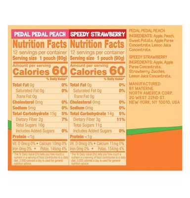 GoGo SqueeZ Fruit &amp; VeggieZ Speedy Strawberry &amp; Bowlin' Blueberry Applesauce Pouches (3.2 oz., 24 ct.) With TheOrangeGoat StoreFront Card