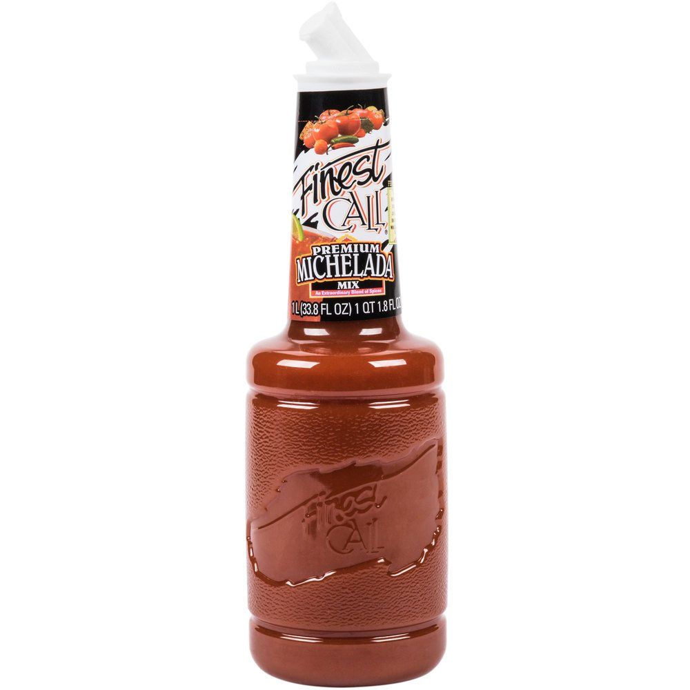 Finest Call Premium Michelada Drink Mix, 1 Liter Bottle (33.8 Fl Oz), Individually Boxed